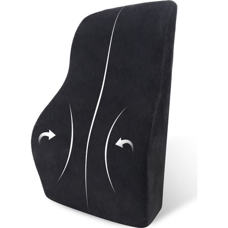 Coussin Lombaire - Mousse A Memoire De Forme - Pour Chaise Bureau Voiture Fauteuil Inclinable Roulement - 45 X 39 X 11 Cm - 1 Unite (1/5)