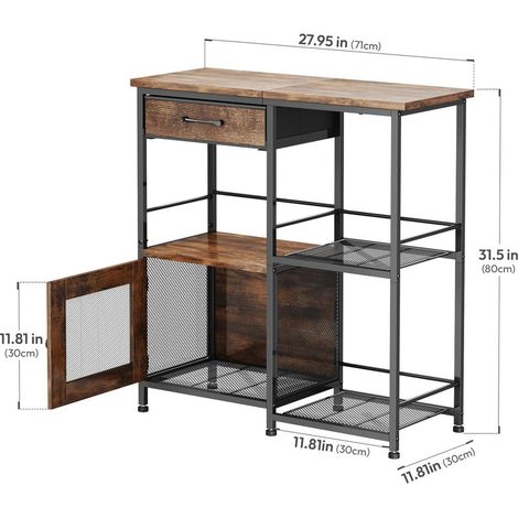 Bar Cabinet for Home - Kitchen Island Farmhouse Coffee Stand Station Multi-Purpose Buffet Sideboard Cabinet with Drawers, Kitchen Bar Table for Living Room