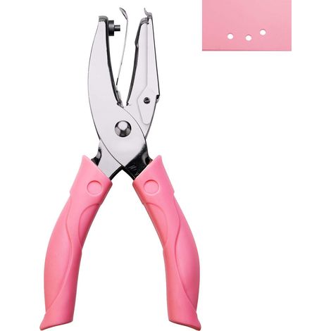 Perforatrice manuelle à trous de diamètre 1/2 pouce avec poignée rose pour papier crépon (1/5)