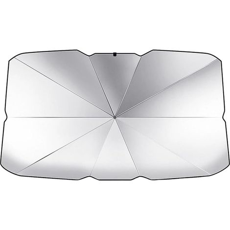 Parasol tipo paraguas para parabrisas (140 x 80 cm) – Protección interior contra rayos UV y calor para SUV y sedanes. (1/5)