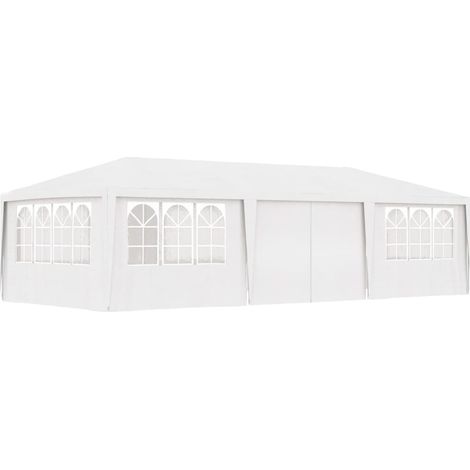 Vidaxl – Tente de réception 4x9 m avec parois latérales – 90 g/m² polyéthylène résistant aux UV et à l'eau – Cadre en acier robuste (1/7)