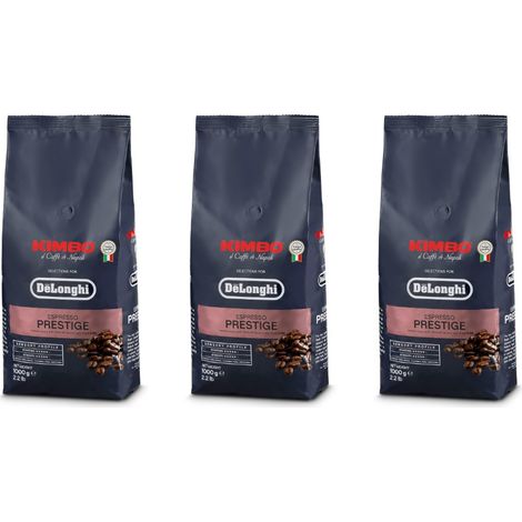 Ersatzteil - Lot de 3 paquets de café en grains KIMBO espresso prestige 1KG - - DELONGHI, KENWOOD, ARIETE, BRAUN, ROWENTA, SIMAC, SUPERCALOR, BIFINETT, SILVERCREST, ENKHO