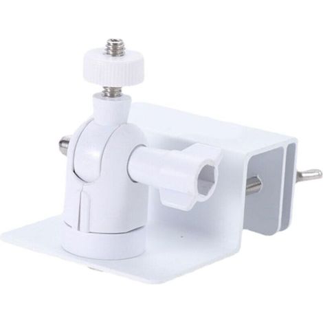 Support De Gouttière - Pour Caméra De Sécurité Extérieure - Résistant Aux Intempéries - Rotation 360° Inclinaison 180° - Blanc - 1 Pièce (1/4)