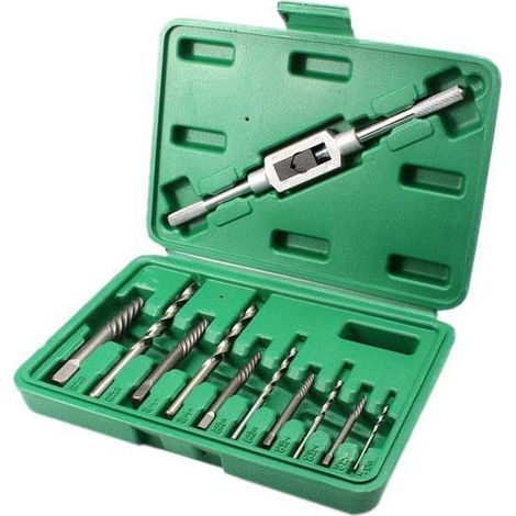Coffret 11 extracteurs vis, goujons, boulons cassés – M3 à M12 – avec forets (1/5)