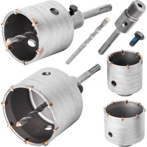 Kit de couronnes de forage SDS+ 65-80 mm – Pour béton, pierre, brique – Fixation rapide SDS PLUS – Efficacité de forage accrue