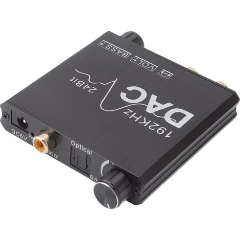 Convertisseur DAC Portable 192KHz, Adaptateur Audio Numérique-Analogique en Métal pour Home Cinéma (1/5)