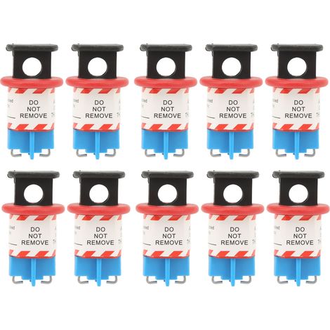 Dispositif de Sécurité Électrique avec 10 PCS de Loquets d'Isolation Miniature PIS Pin Inward pour Zone de Travail Industrielle (1/5)