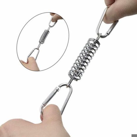 Boucle Ressort Tension Fixation Store - Voile D'ombrage Fixations Accessoires en Acier Inoxydable avec 4 Ressorts HéLicoïdaux 8 Mo (1/4)