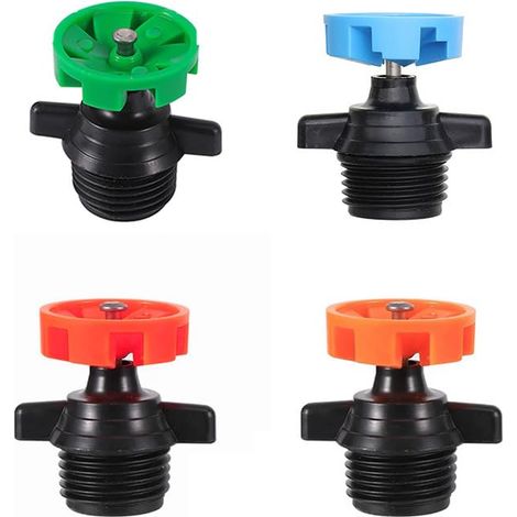 Lot de 4 buses d'irrigation rotatives à 360 degrés pour arroser le jardin pelouse filetage mâle 1,27 cm, 2,6 x 3,5 x 2 cm (1/5)