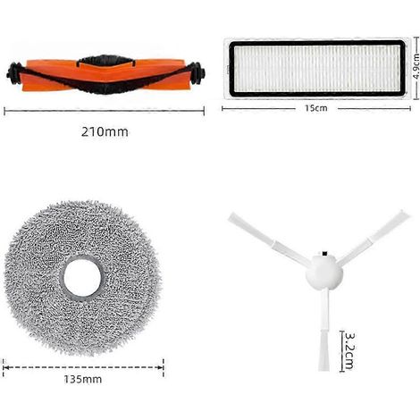 Accesorios para la aspiradora robot Xiaomi Mijia X20+/X20 PLUS: cepillo principal, cepillo lateral, filtro de mopa, edición 0711.