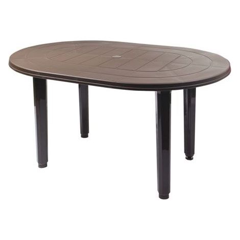GARDEN LIFE mesa oval 130x90 wengue 4020w , Mesa oval 130 x 90 cm 4020W Wengue. -Marca: Garden Life. -Modelo: 4020W. -Mesa ovalada de polipropileno de color verde. -Dimensiones: 13