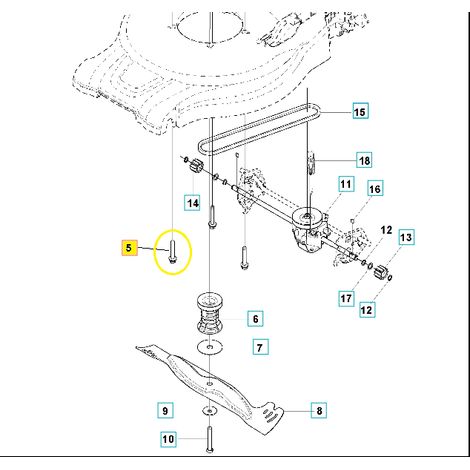 Boulon pour tondeuse a gazon husqvarna lc247 lc347 lc353 230690871