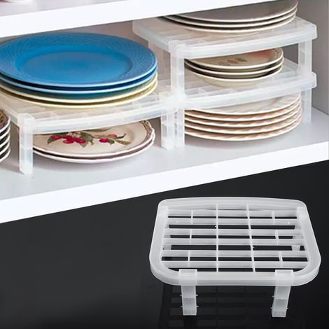 Étagère sous évier, égouttoir à vaisselle, porte-assiettes, étagère de rangement pour cuisine et salle de bain en plastique