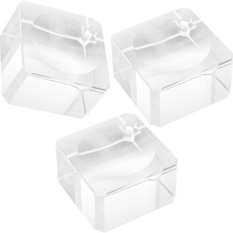 Support pour boule de cristal, base concave 3 cm, lot transparent (1/5)