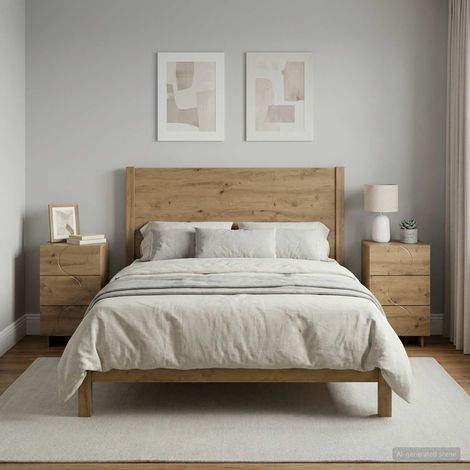 vidaXL Bedside Cabinet 2 pcs Artisan Oak 33.5 x 34.5 x 60 cm (1/5)