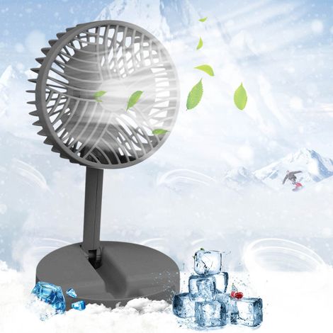 Ventilateur Oscillant Portable Sur Pied - Réglable En Hauteur 6,9 À 24 Cm - Inclinable 180° - Batterie Rechargeable - Pour Chambre Maison Voyage Extérieur - 1 Pièce (1/5)