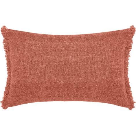 Housse de coussin + franges "Anta" + coussin de Garnissage "Anouk" Vent du sud - Anta Tabacco - Housse de coussin 40 x 60 cm (1/3)