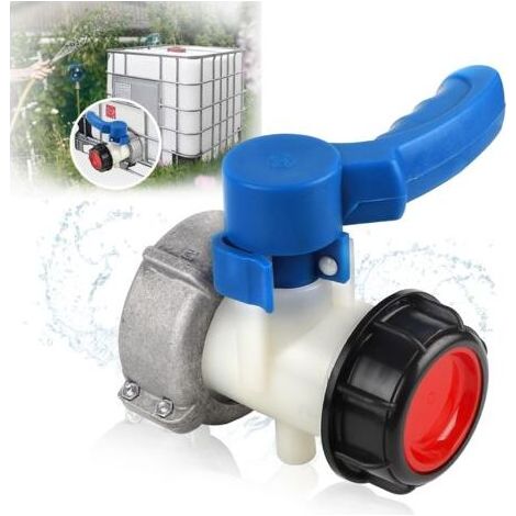 HOXILEELEO - Robinet Cuve 1000L Adaptateur Cuve 1000L DN50 (75mm) Raccord Cuve IBC Robinet de Vidange Adaptateu de Réservoir IBC Connecteur Cuve IBC Papillon (1/5)
