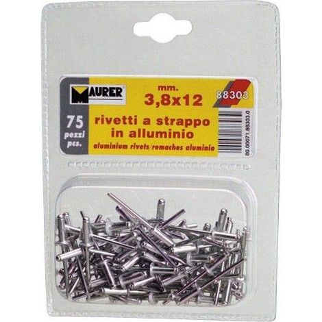 Remaches Maurer 3,80x 9 mm. (75 Piezas)