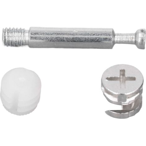 Kit de 100 fixations à came pour panneaux de meubles, connecteur 3 en 1 avec écrou et boulon pour assemblage de panneaux (1/5)