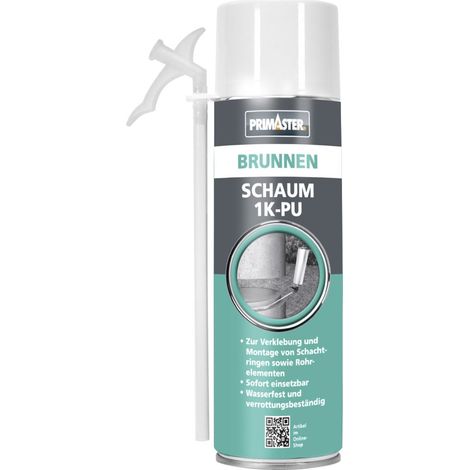 Primaster Brunnenschaum 1K-PU 500ml Schachtschaum Wasserfest Unlöslich