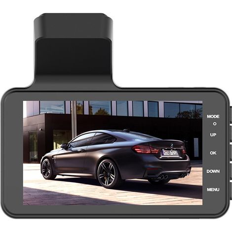 Caméra vidéo embarquée à double objectif avec écran 4" 1080p (1/5)