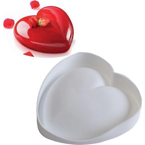 Moule à gâteau en silicone en forme de cœur, antiadhésif, 3D, pour mousse, dessert, chocolat, fondant, accessoires de pâtisserie maison (1/4)
