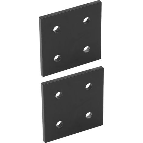 2 Pièces Attache d'Angle en Aluminium pour Profilé 8080, Support de Fixation à 4 Trous pour Bois (1/5)