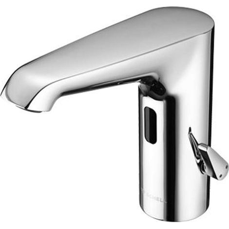 SCHELL Robinet de lavabo électronique XERIS E HD-M, fonctionnement sur secteur, eau mixte, chrome (1/2)