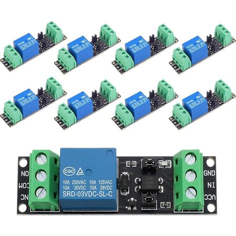 Lot de 8 modules de commutateur d'alimentation 1 canal 3 V avec optocoupleur : module de commande générique pour un circuit de charge sûr avec séparation galvanique pour IOT ESP8266 Carte de (1/5)