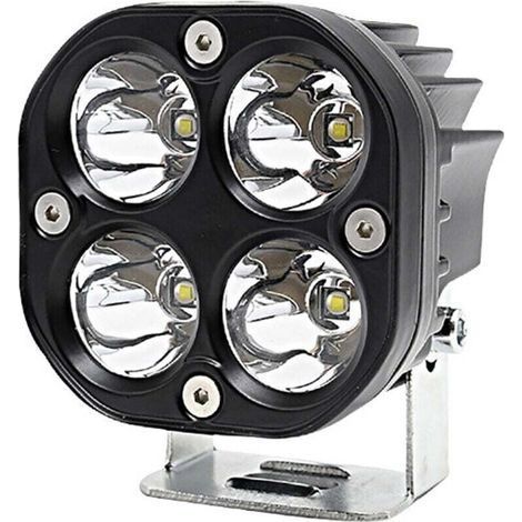 pair Lot de 2 phares de travail à LED pour tracteur, 7,6 cm, 3 pouces, 40 W, blanc, 12 V, 24 V, étanches IP67, feux antibrouillard pour voiture, camion, SUV, bateau, carré XXW (1/4)