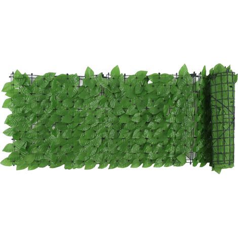 Artificial leaf hedge simulation preventing leaves from falling from the decorative artificial fence screen for balcony or courtyard, emerald green Epipremnum Aureum, 0.5 x 3 meters (1/5)