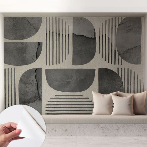 Fotomurale adesivo - parete decorativa - decorazione casa - stile moderno parete - Forme geometriche 208x146 cm (1/5)