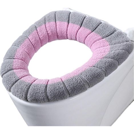 Chauffe-siège de toilette, housse épaisse, douce et lavable avec poignée, couleur A3. Tapis de siège de toilette. (1/5)