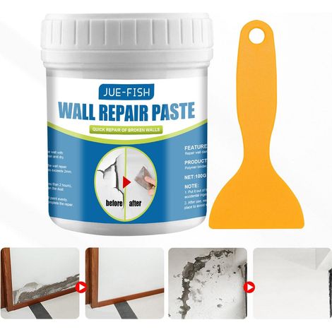 Réparateur céramique multi-usages 100 g. Adhésif professionnel à forte adhérence et grattoir pour les murs et les sols de la salle de bain (1/5)
