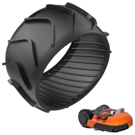 Protection de roue XL pour Worx Landroid - Profil de roue avant - Compatible avec les modèles de roues M500, M500 plus, M700, M700 plus, S300, M1000 - Revêtement pour améliorer la traction (1/5)