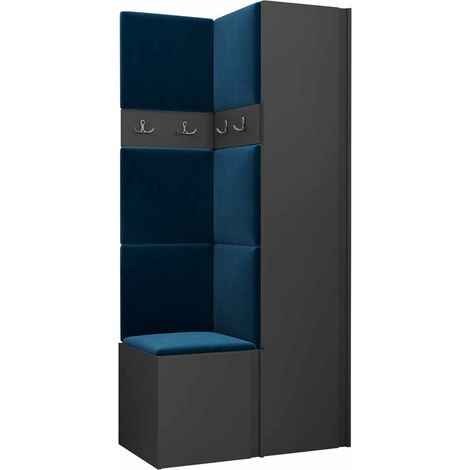 Conjunto para recibidor Pinis XXIV, Manila 26, 186x82x46cm, Aglomerado laminado, Tapiz, Montada en la pared, Colocada (1/5)