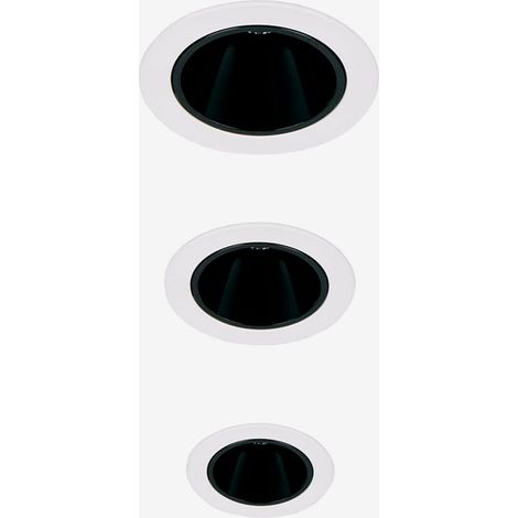 Pack de 3 downlights LED empotrables con marcos redondos Ø7 cm para exterior en aluminio Luisiana SKLUM (1/5)