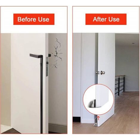 Butée De Porte - Acier Inoxydable Avec Tampon En Caoutchouc - Pour Sol Lisse - Lot De 4 (1/5)