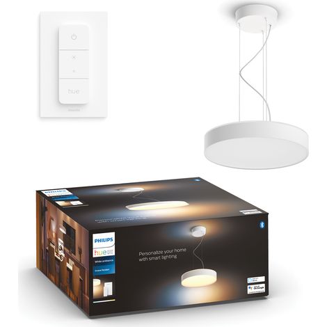 Philips Hue Enrave Suspension (Blanc) Lumière blanche chaude à froide - Comprend 1 Variateur de lumière - White Ambiance (1/5)