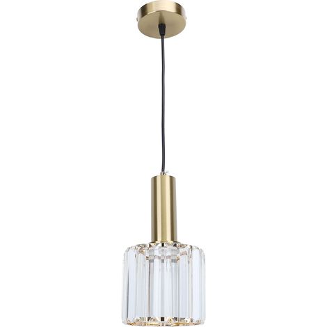 Suspension cristal contemporaine chic raffinée dorée hauteur ajustable éclairage îlot pour cuisine salle à manger chambre 85-265V câblage direct (1/5)