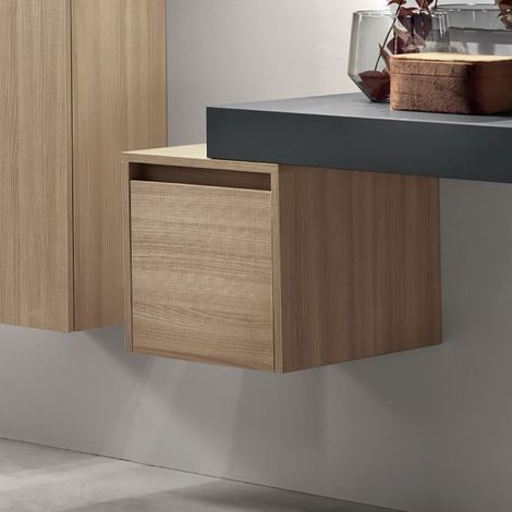 Mobile sospeso bagno 1 anta 40 cm in nobilitato PIAVE Rovere (1/3)