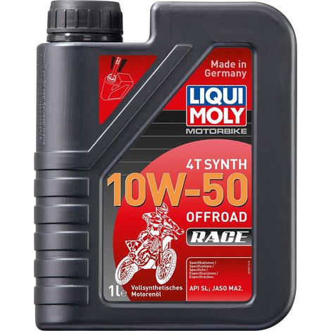 Huile moteur synthétique Liqui Moly 10W50 Offroad Race 4T pour motos, 1 litre