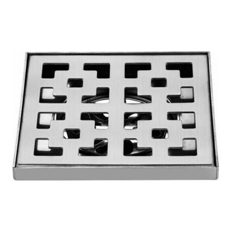 Caniveau carré amovible et dissimulé en acier inoxydable 304 pour jardins intérieurs et extérieurs (15x15cm) (1/4)