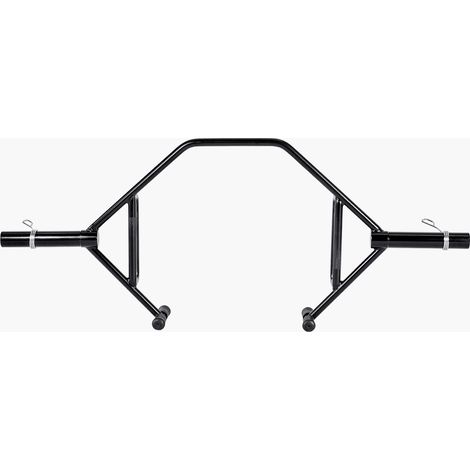 VEVOR Barra Hexagonal con Estructura Abierta, Capacidad de 360 kg, Barras para Encogimientos de Hombros con Agarres Moleteados, Equipo de Levantamiento de Pesas y Entrenamiento de Fuerza, Negro