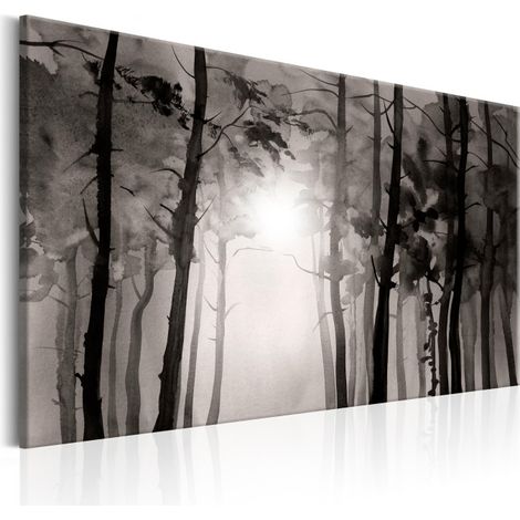 Tableau Imprimé "Foggy Forest" 80 x 120 cm (1/2)