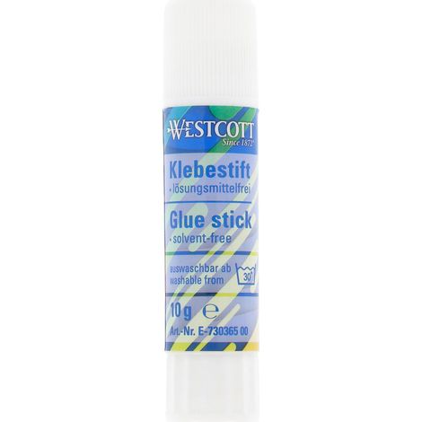 Bâton de colle 10 g Colle de bricolage avec bande adhésive transparente de 1,5 cm Adhérence forte et durable 100% sans solvant Lavable à 30 °C E-730365 00 (1/5)