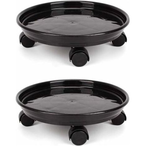 Soporte con ruedas para plantas (1 unidad) con 4 ruedas universales para transportar y mover fácilmente macetas pesadas o como bandeja para plantas. (1/5)