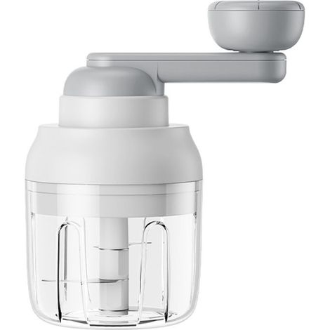 Tritatutto multifunzione per aglio, tritatutto manuale portatile, robot da cucina per cucinare in casa e all'aperto, colore bianco. (1/5)