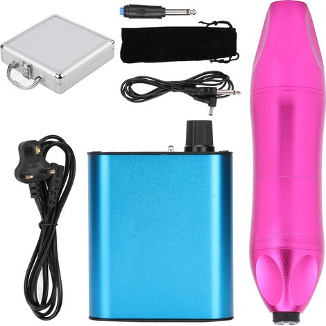 Kit de machine à tatouer avec alimentation, machine rotative et pédale sans fil, tension 90‑265V, fiche UK. (1/5)